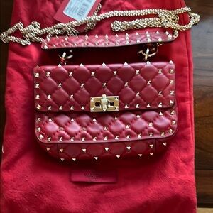 Valentino Red Quilted Crossbody Bag New with tags